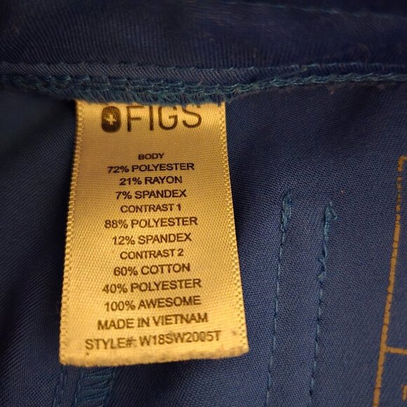 Figs Zamora Jogger Scrub Pants Royal Blue XS Tall - Picture 4 of 5